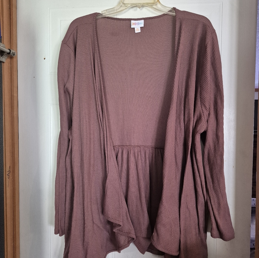 LuLaRoe Mauve Open Front Cardigan